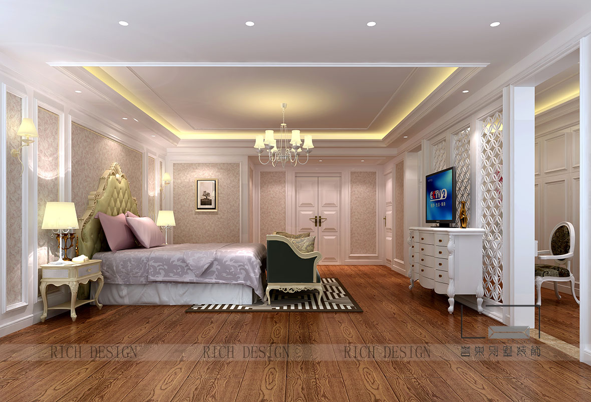 圣莫丽斯欧式别墅卧室装修效果图