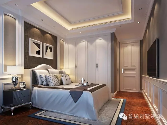别墅现代卧室装修效果图