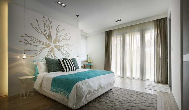 现代别墅卧室装饰设计效果图