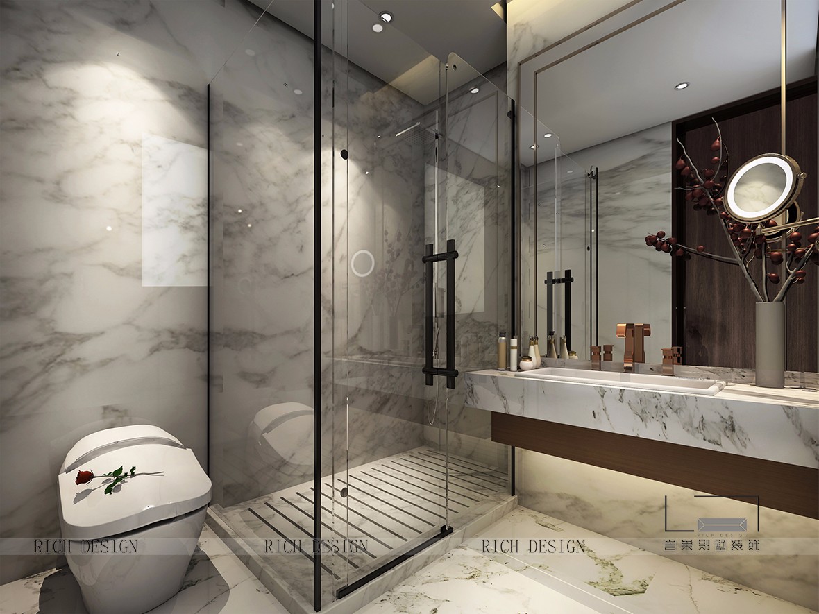 西关海现代别墅卫浴角度一装修设计效果图