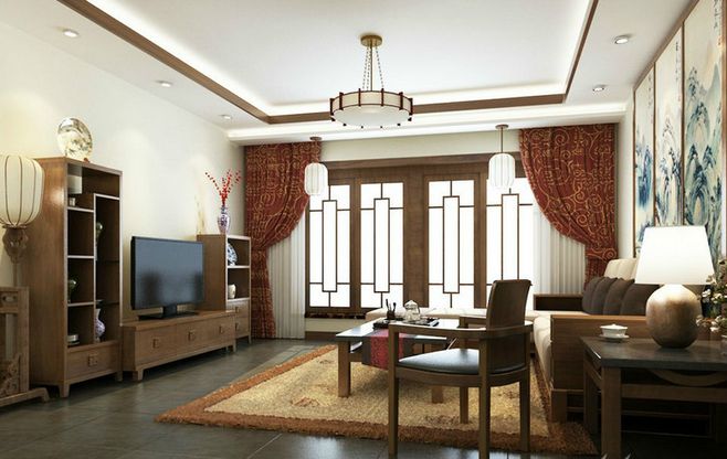 中式客厅装饰效果图