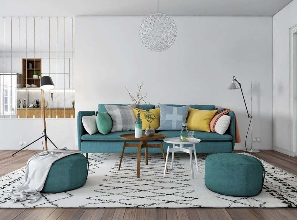 如何给客厅增添几分生活色彩，地毯的选择