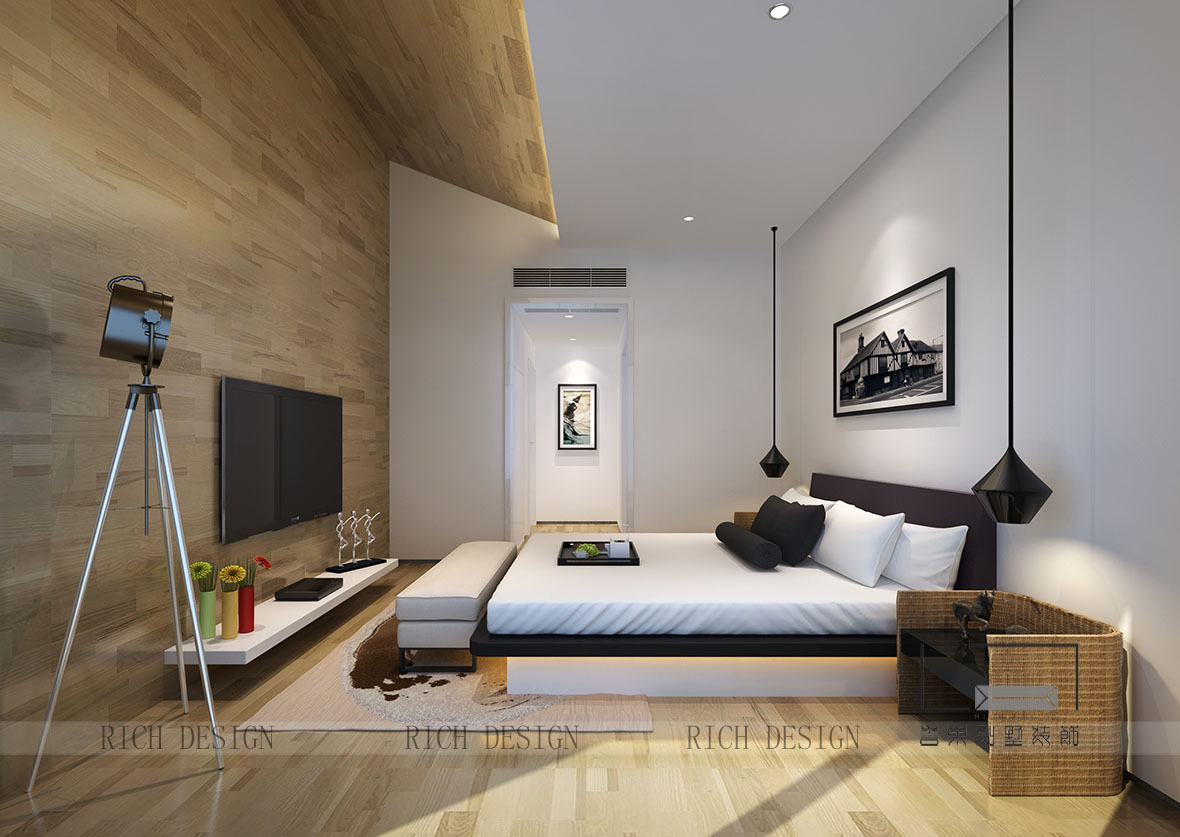 沙河高尔夫古典次卧装饰效果图