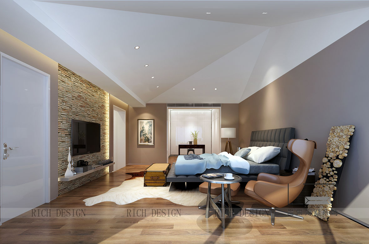 沙河高尔夫古典主卧装饰效果图