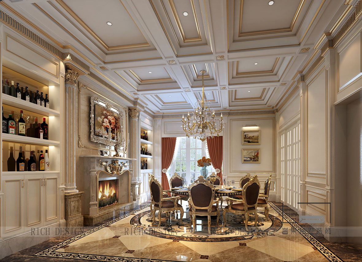 卓越维港现代餐厅装修效果图