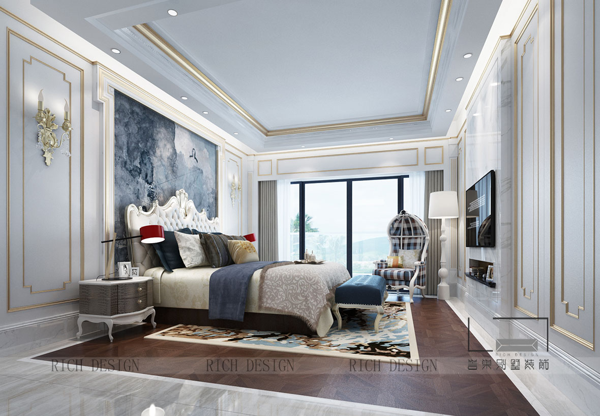 卓越维港现代三层主人房装修效果图