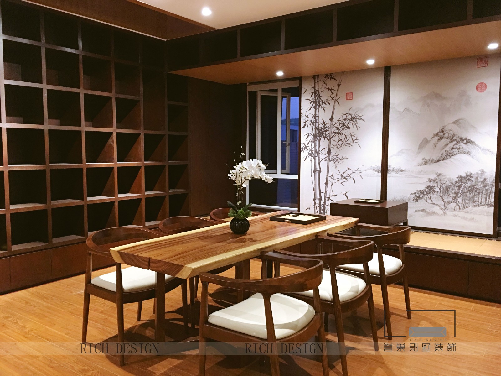 顺德东逸湾别墅现代客厅装修效果图