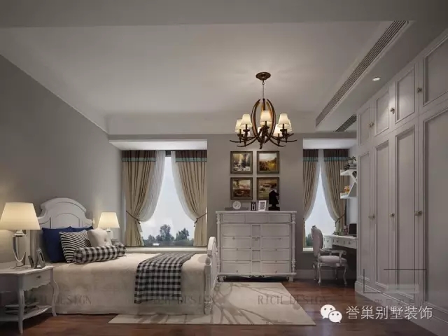 现代美式主卧装潢效果图 现代美式主卧装潢效果图