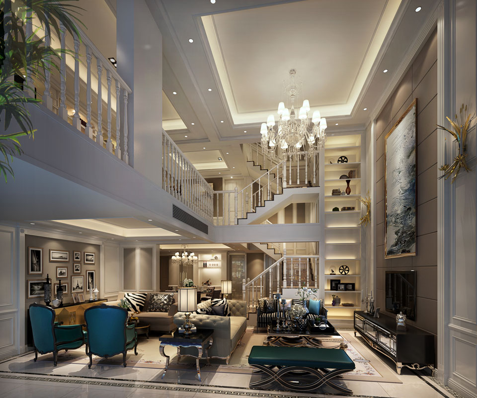 别墅灯具装饰效果图