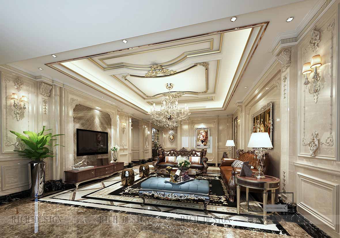 6362640309345094257054526.jpg 别墅客厅软装设计效果图