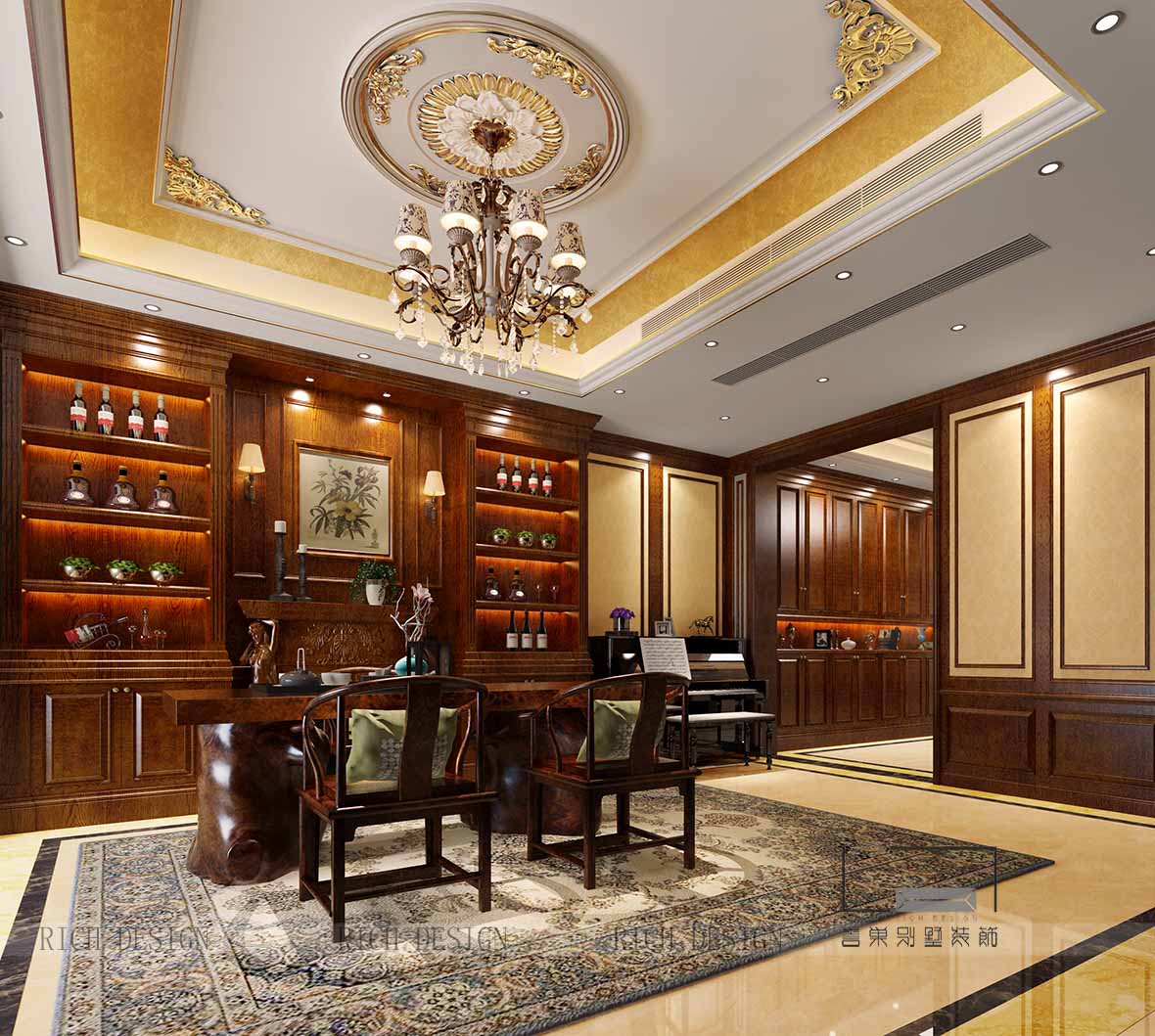 九号公馆美式古典酒吧室装饰欣赏图