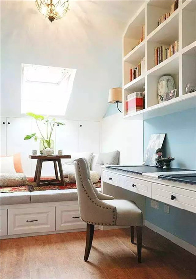 榻榻米配书房2装修效果图