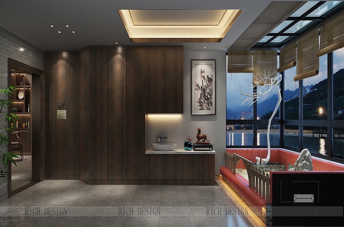 港铁天颂A2栋3单元中式卫浴装修欣赏图