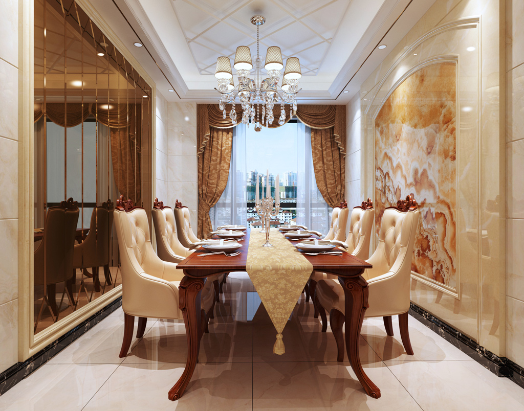 别墅餐厅装饰设计风格2 别墅餐厅装饰设计风格2效果图