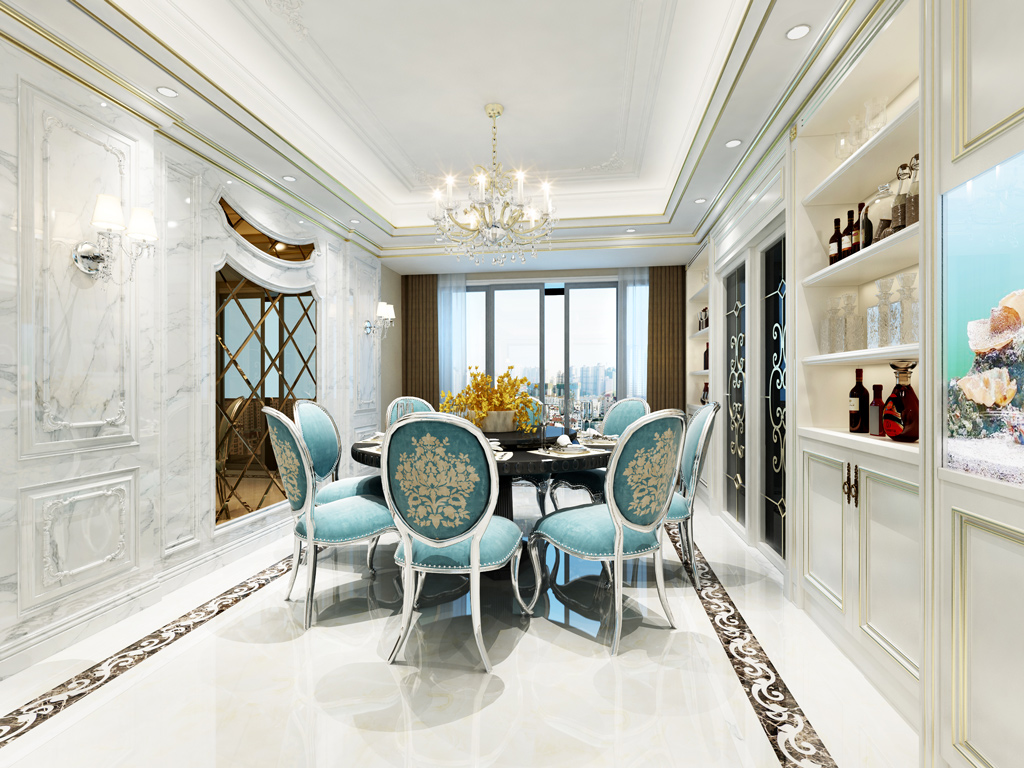 别墅餐厅装饰设计风格3 别墅餐厅装饰设计风格3效果图