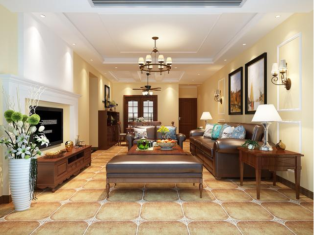 美式风格客厅效果图