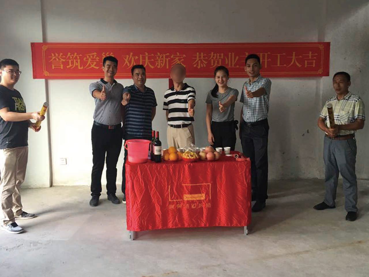 观湖园别墅装修开工典礼现场