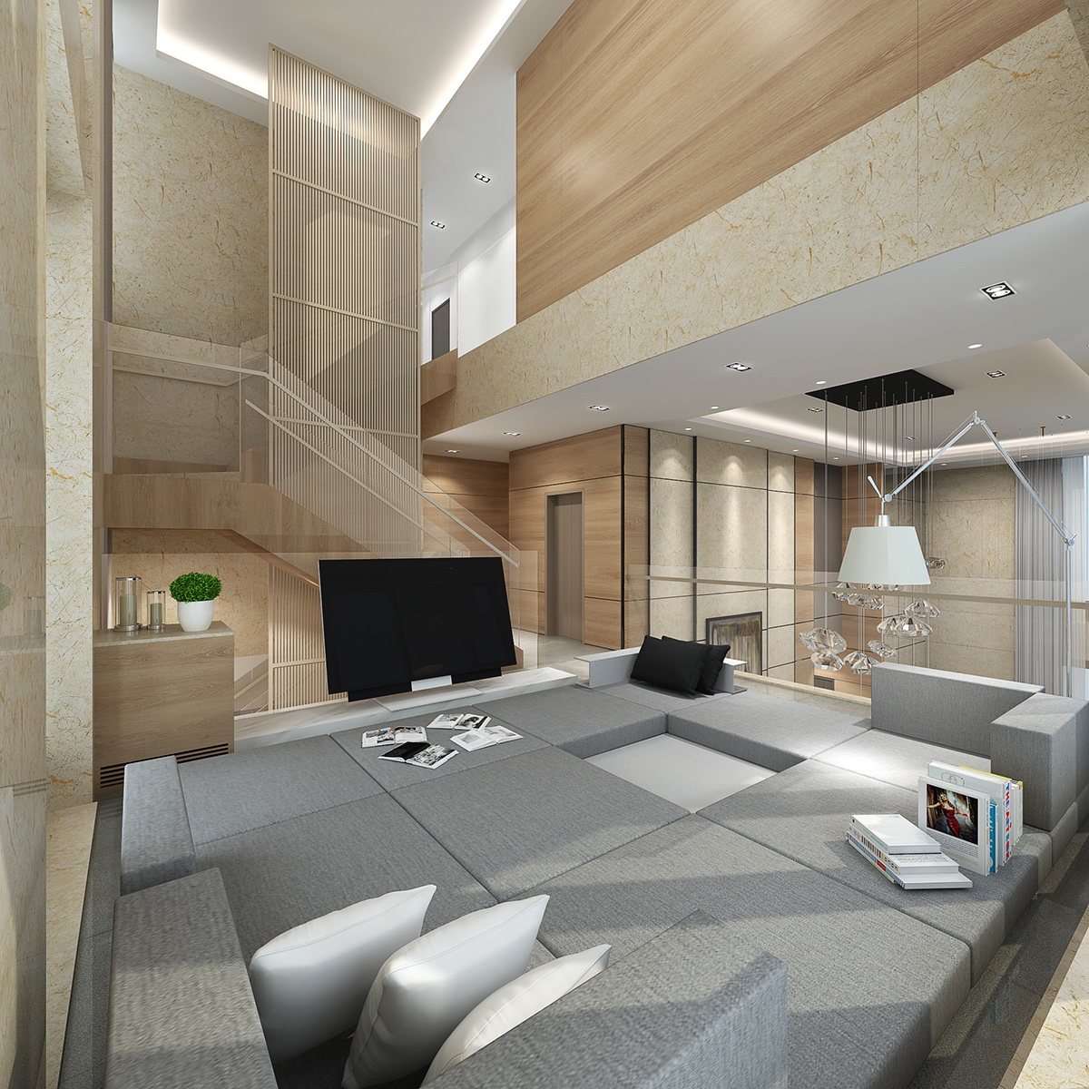 现代休闲区装饰设计效果图