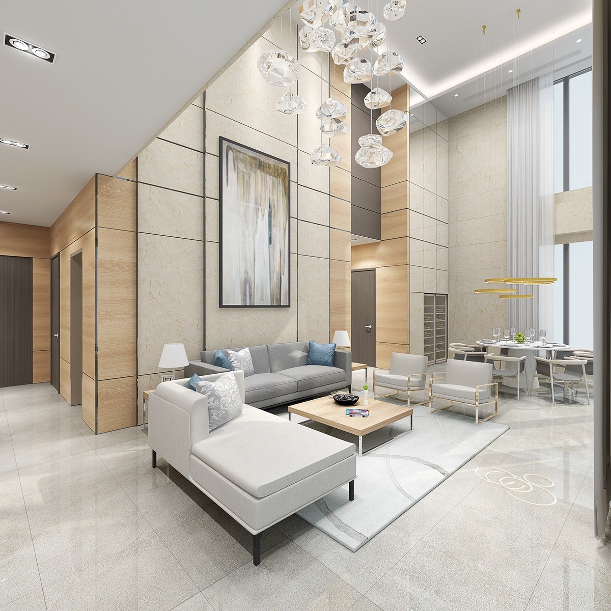 现代大厅装饰设计效果图