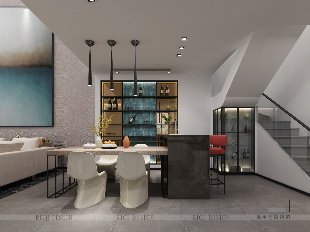 现代餐厅装饰设计效果图