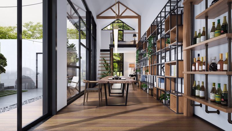 容桂-现代别墅茶酒室装饰设计效果图