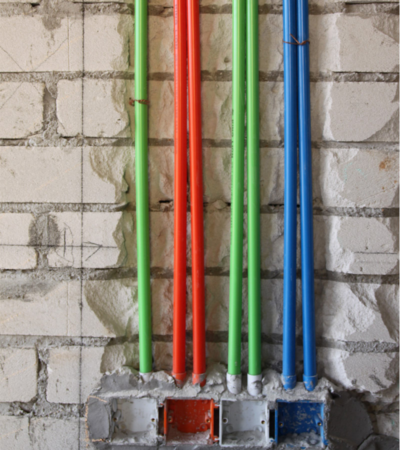 香山美墅装修设计—现场施工电线工艺 香山美墅装修设计—现场施工电线工艺