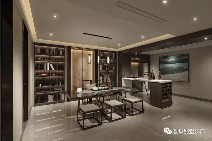 别墅现代茶室装饰设计效果图