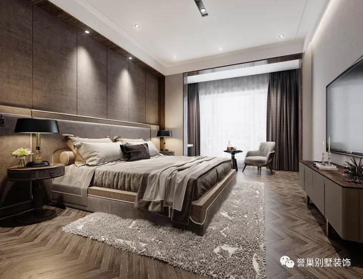 别墅现代卧室装饰设计效果图