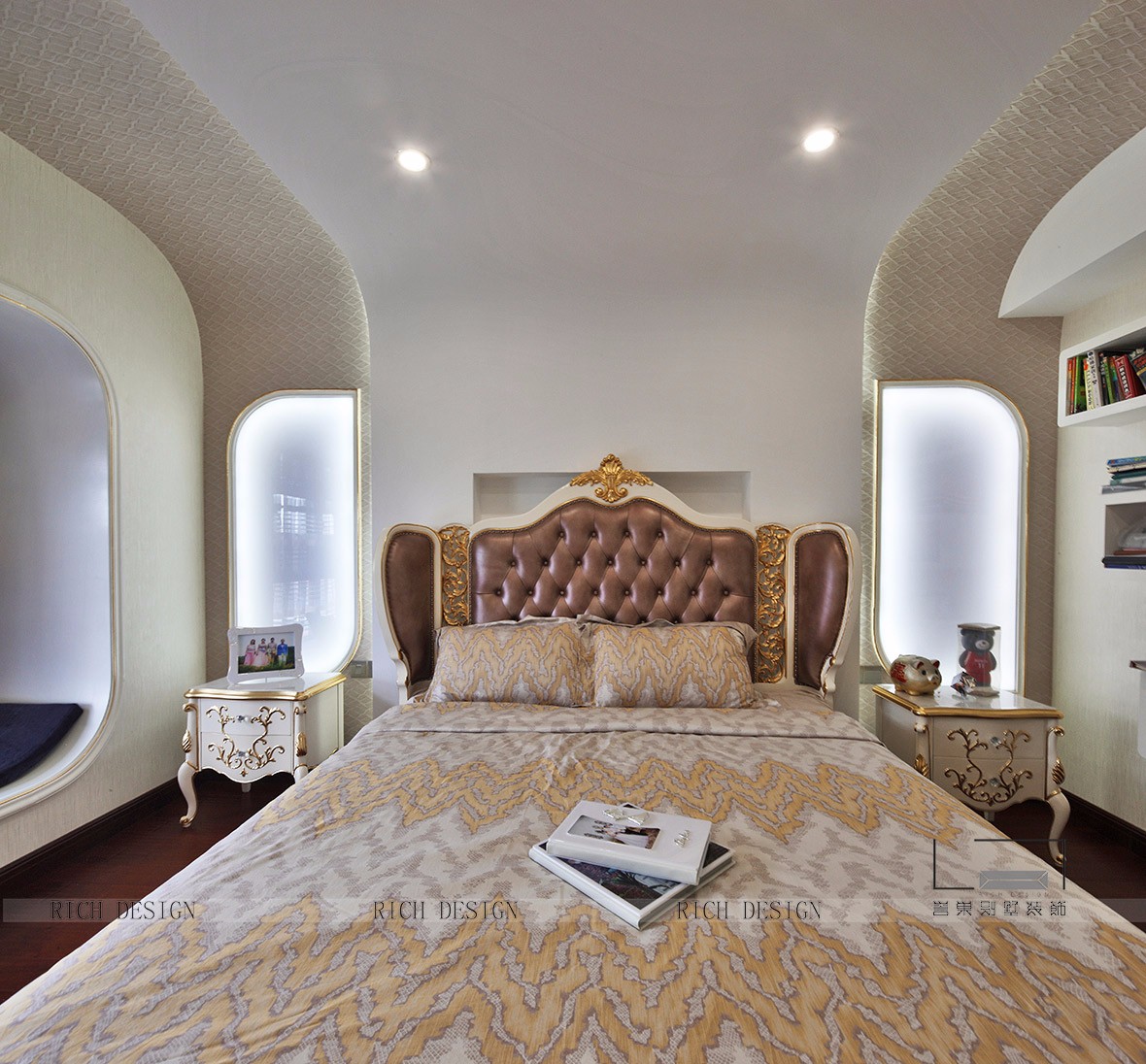 熙园山园欧式别墅卧室装修角度二实景图