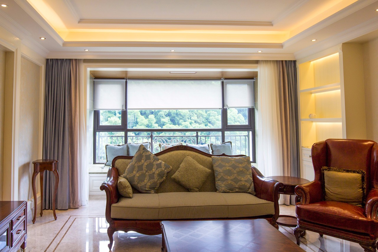 瑞士半山别墅客厅装饰竣工图