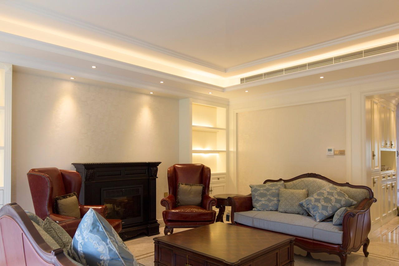 瑞士半山别墅客厅角度装饰竣工图