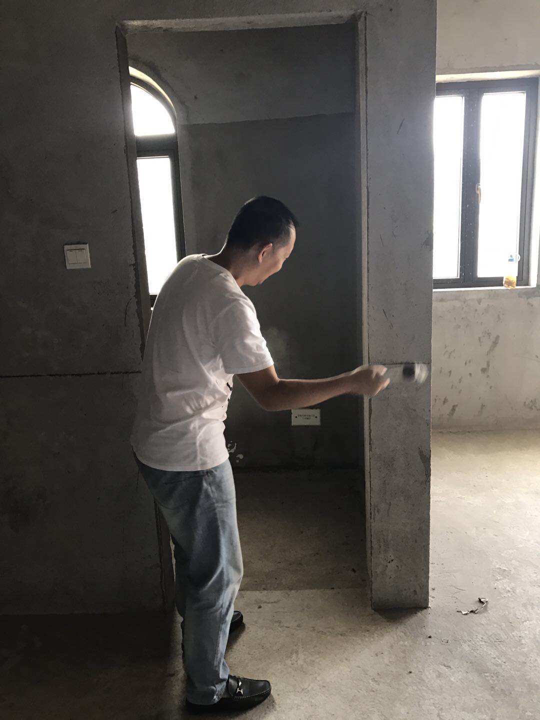 曦城别墅装修砸出开工典礼开锤现场