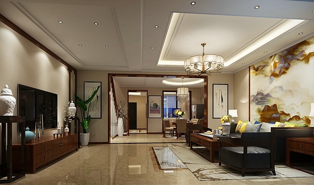 现代别墅装潢效果图 现代别墅装潢效果图