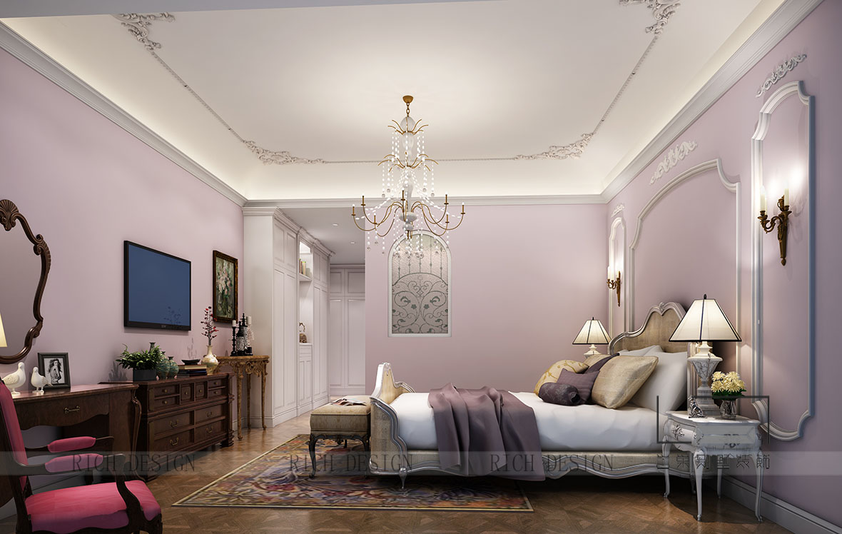 别墅装饰混搭卧室效果图