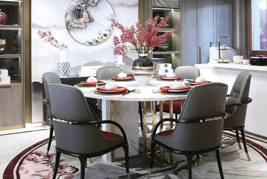 别墅中式餐厅装潢效果图