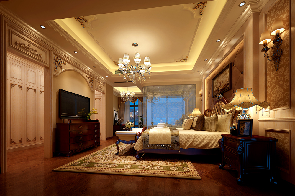 合正中央欧式别墅卧室装饰效果图 合正中央欧式别墅卧室装饰效果图