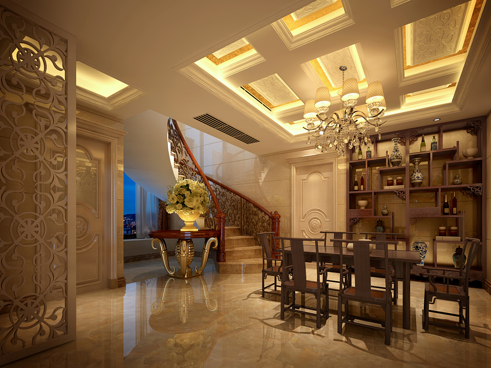 合正中央欧式别墅装饰效果图