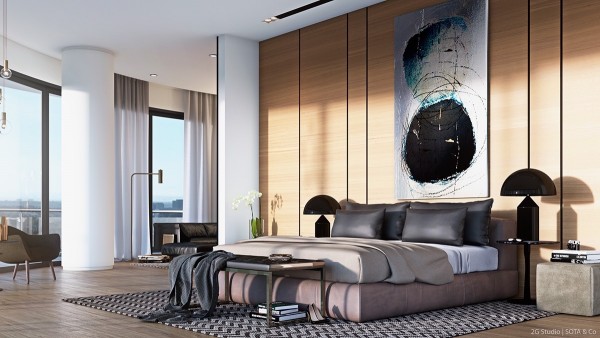 别墅装饰卧室效果图