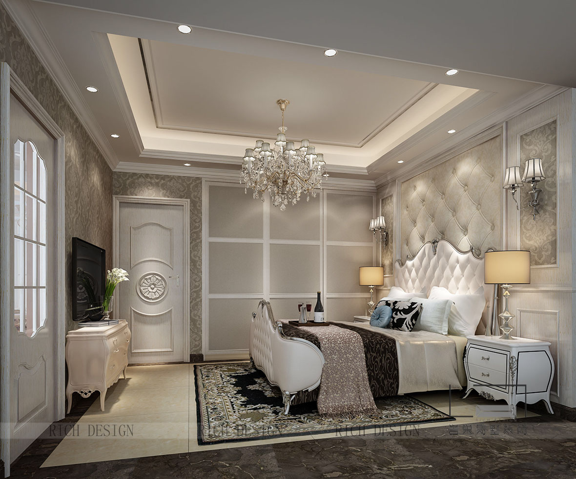 欧式别墅主卧装修效果图