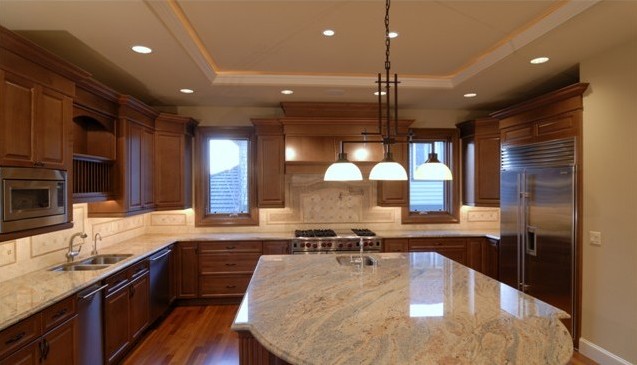 别墅厨房装修台面风格四