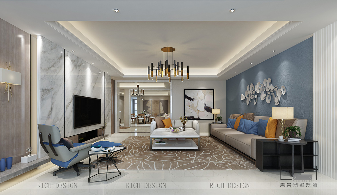 现代简约客厅设计效果图