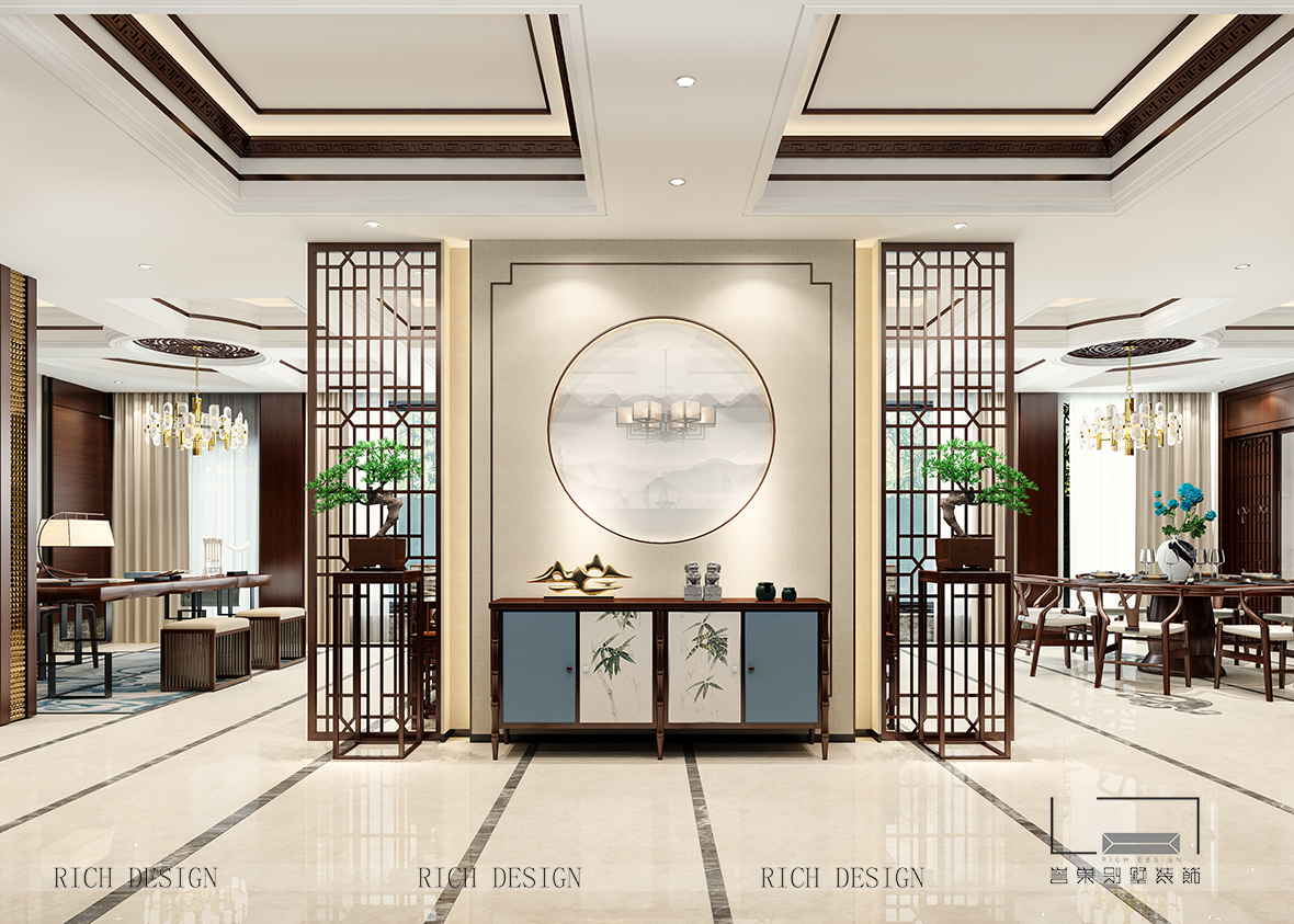 中式玄关装饰效果图一