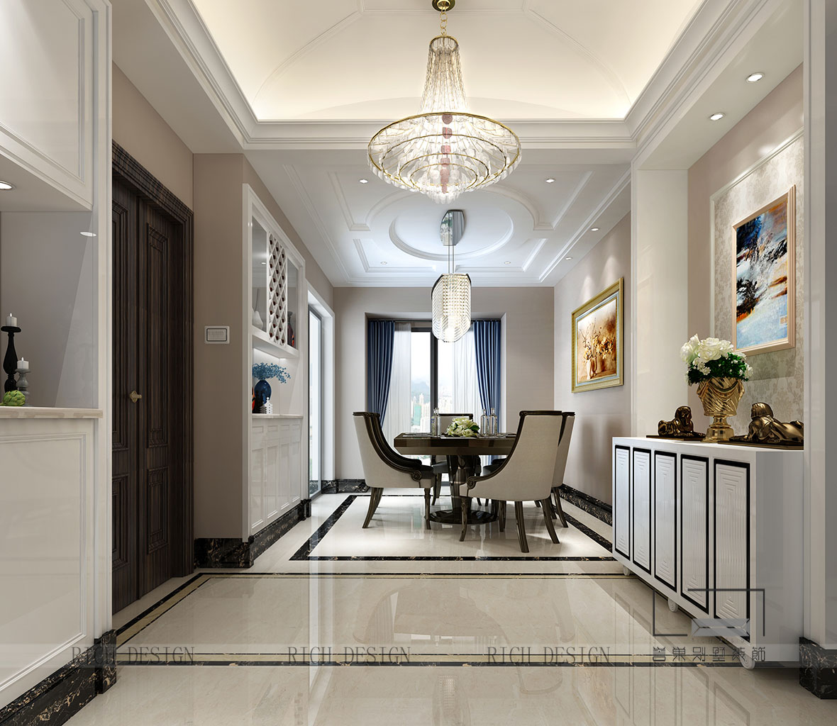 欧式餐厅装饰效果图