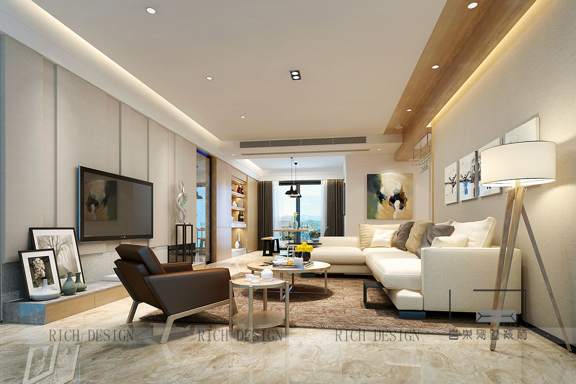 现代客厅装修效果图