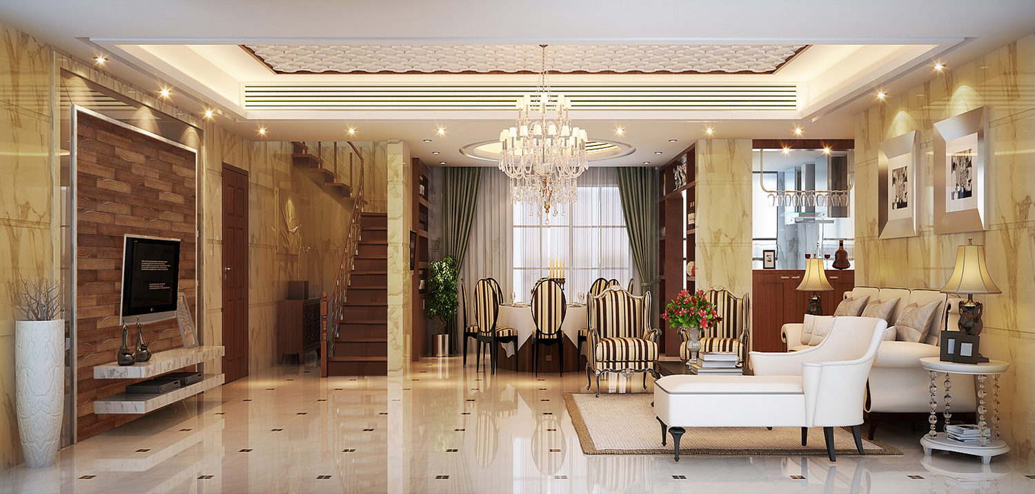 美式客厅装修效果图