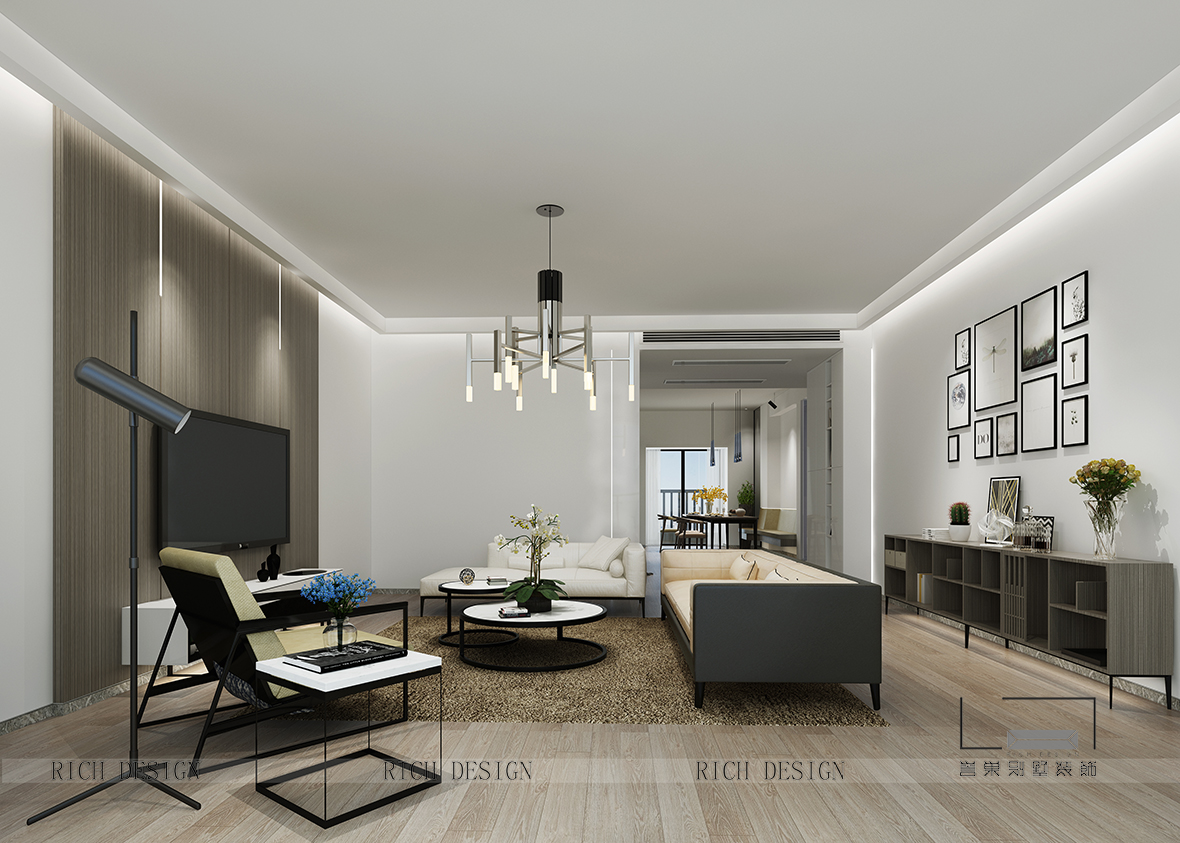 现代别墅客厅装修设计