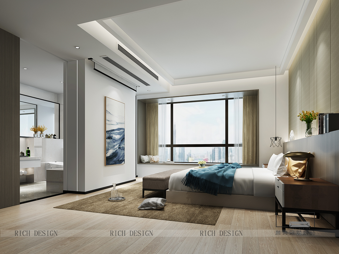 现代别墅卧室装修设计2