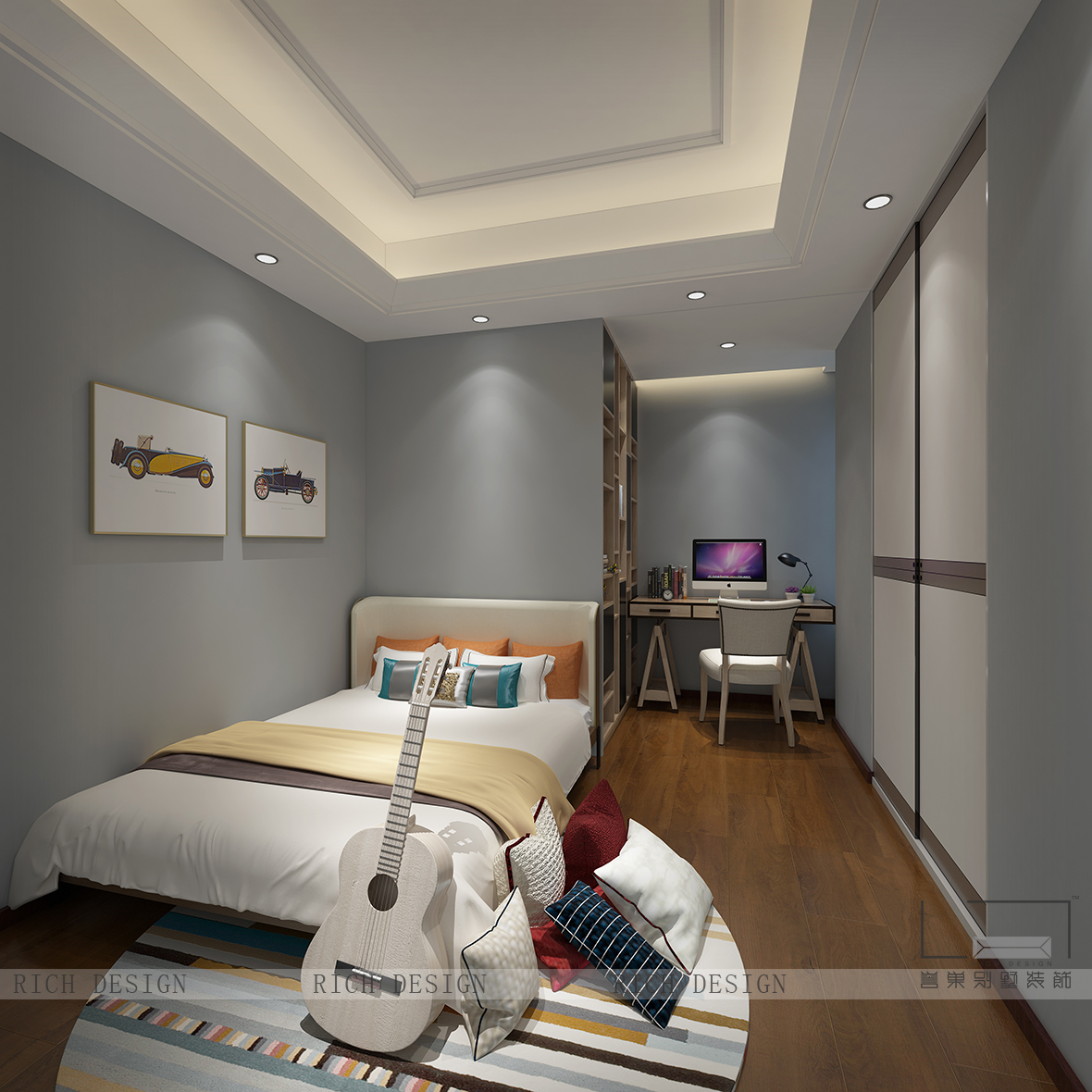 现代儿童卧室装修设计效果图
